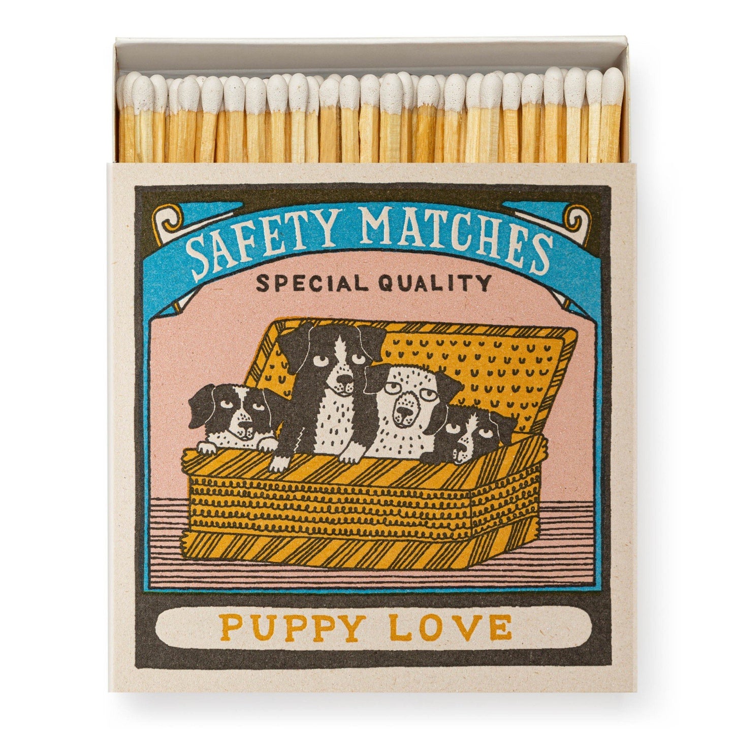 Square Matchbox - Puppy Love