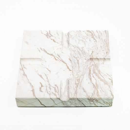 Square Ashtray - White Volakas