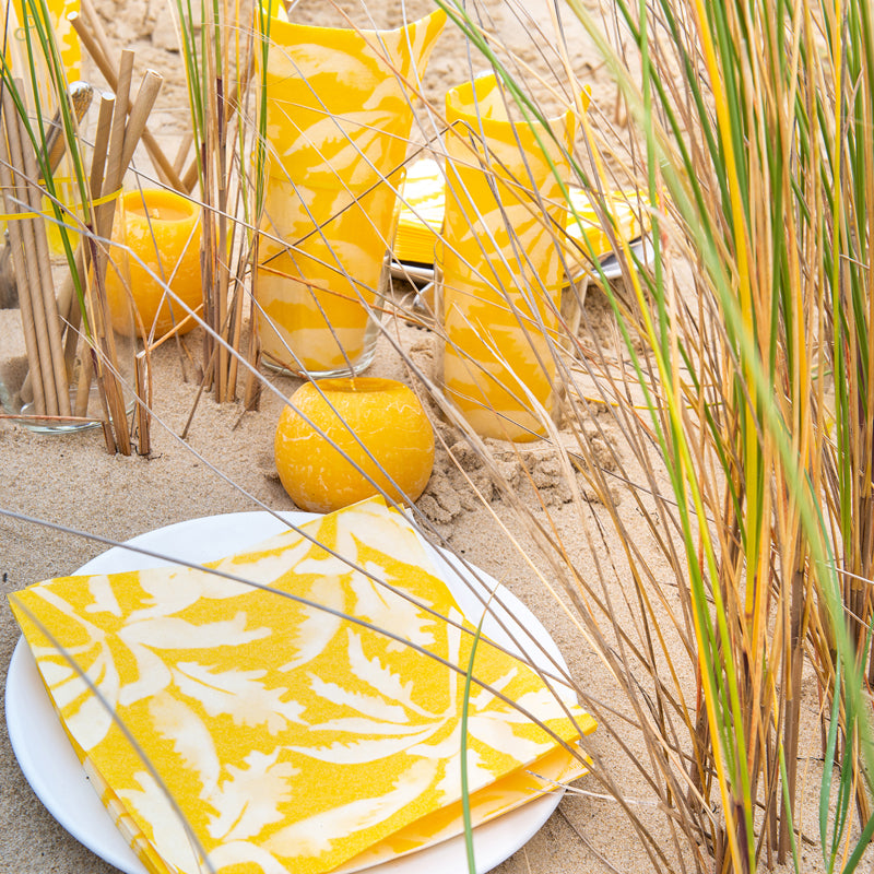 Dinner Napkins - Yellow Beach