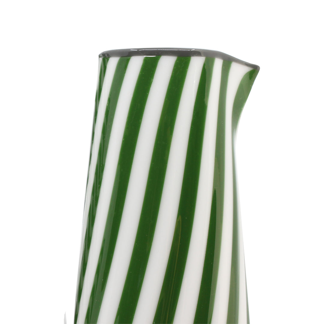 Conical Carafe - White & Green