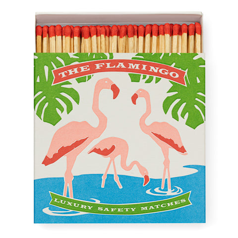 Square Matchbox - Flamingo Matches
