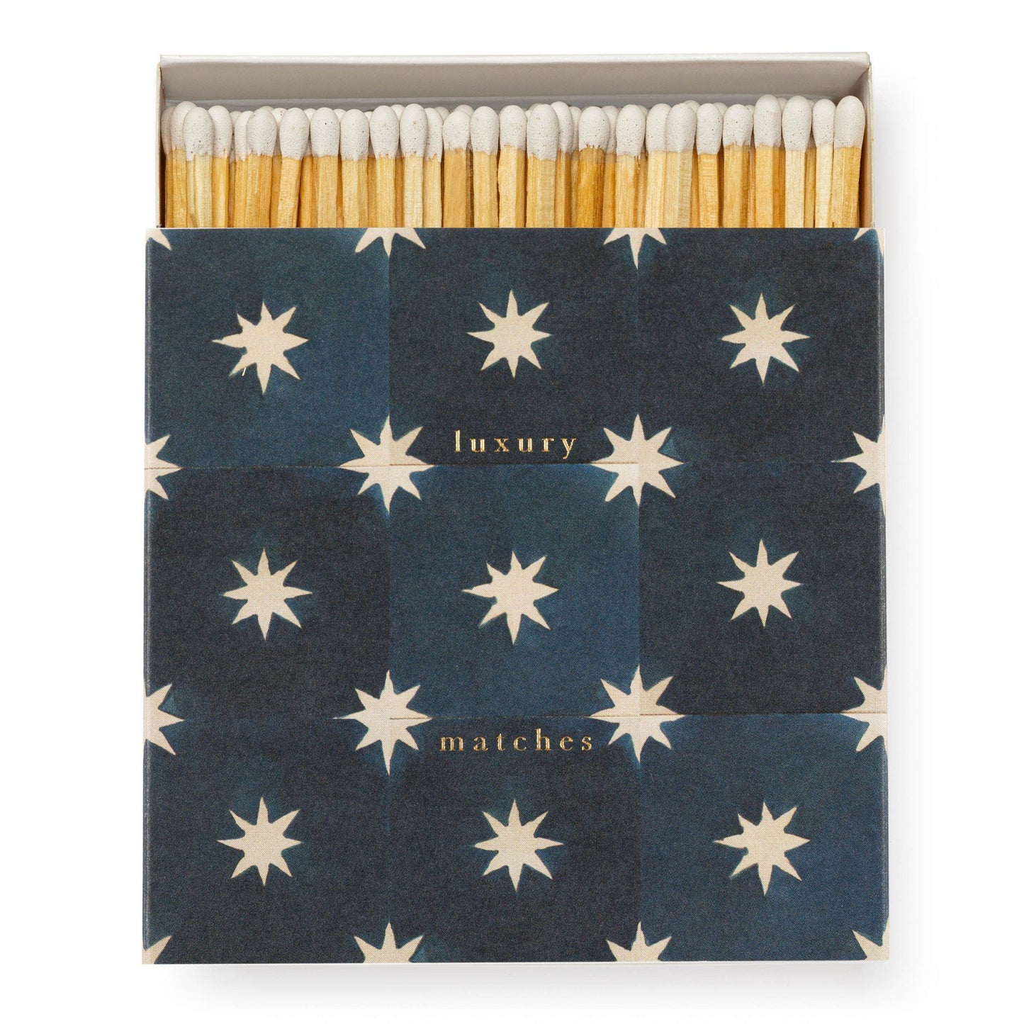 Square Matchbox - Navy Star Tile