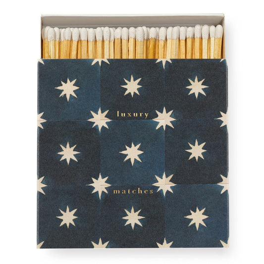 Square Matchbox - Navy Star Tile