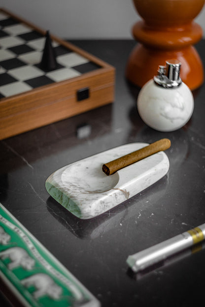 Cigar Ashtray - White Volakas