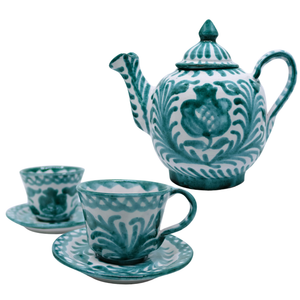 Teapot and Tea Cup Bundle - Turquiose