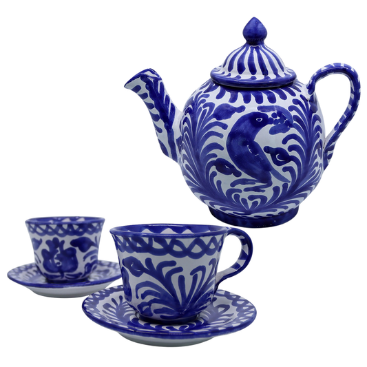 Teapot and Tea Cup Bundle - Blue