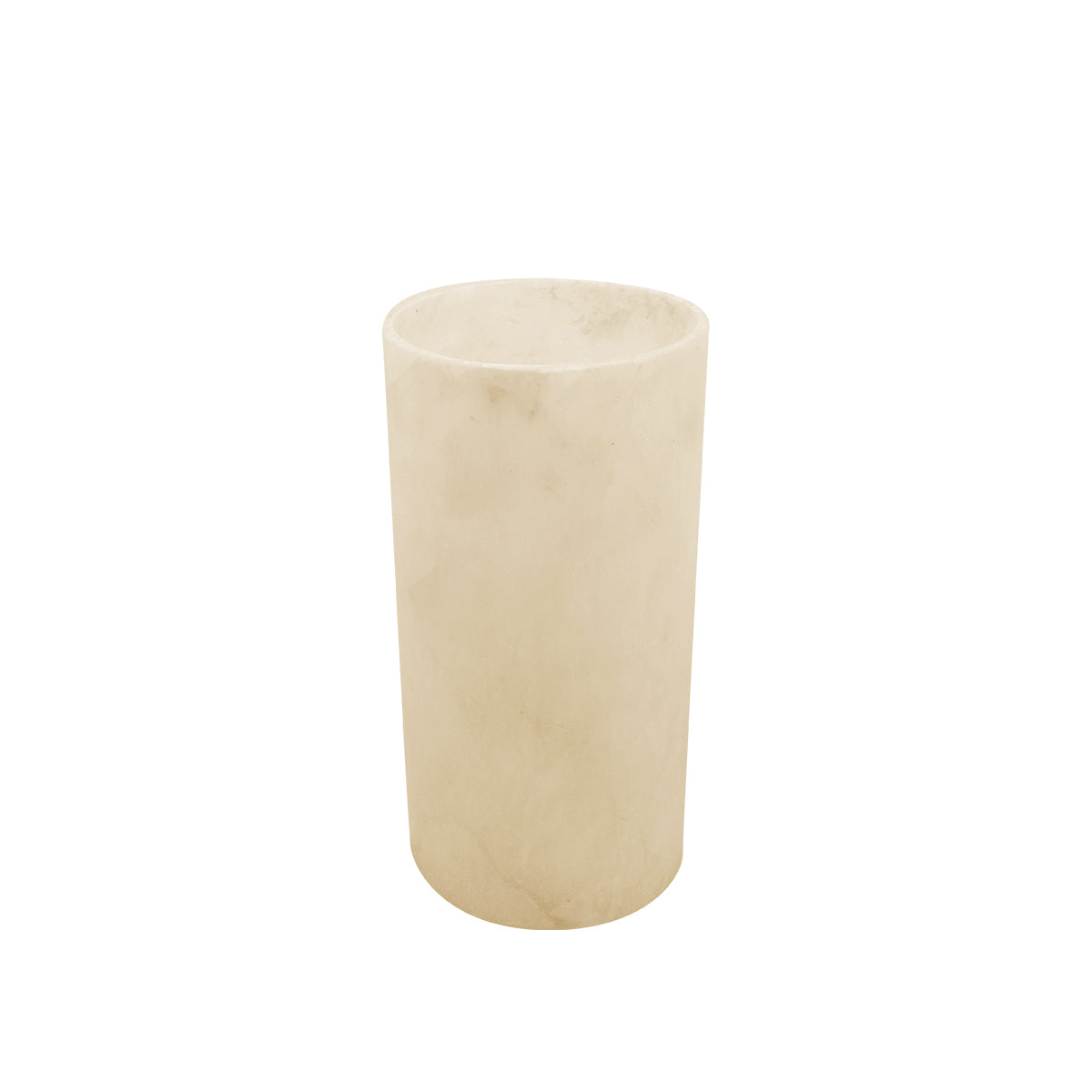 Alabaster Cylinder Candle Holder - Large