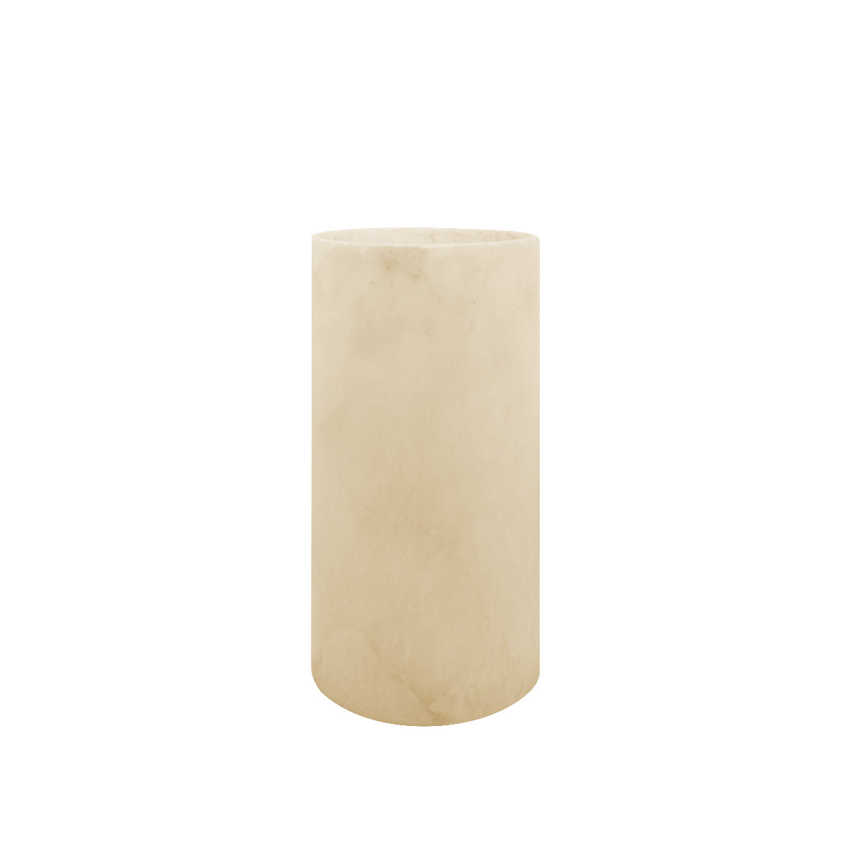 Alabaster Cylinder Candle Holder - Large