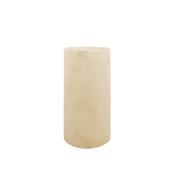 Alabaster Cylinder Candle Holder - Large