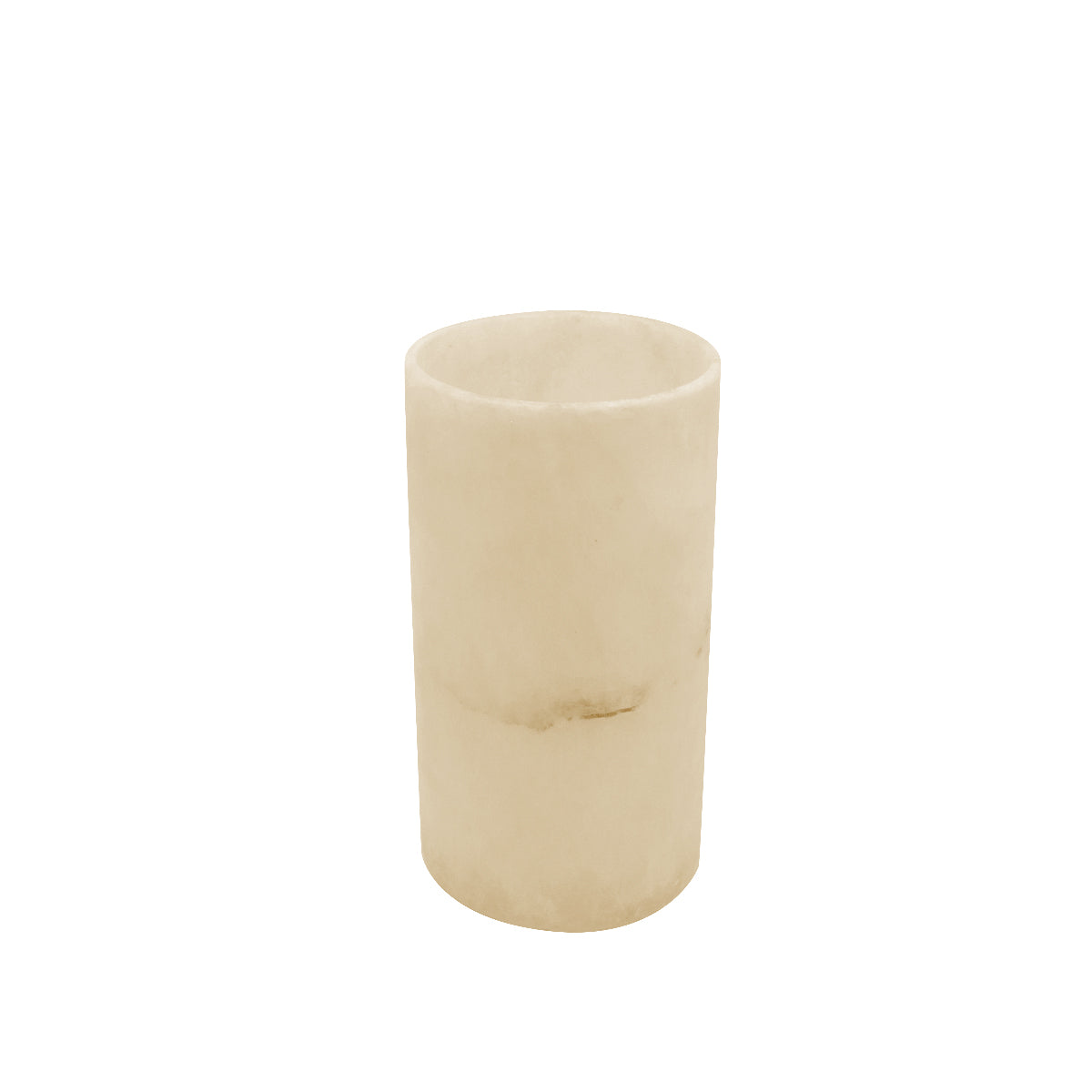 Alabaster Cylinder Candle Holder - Small
