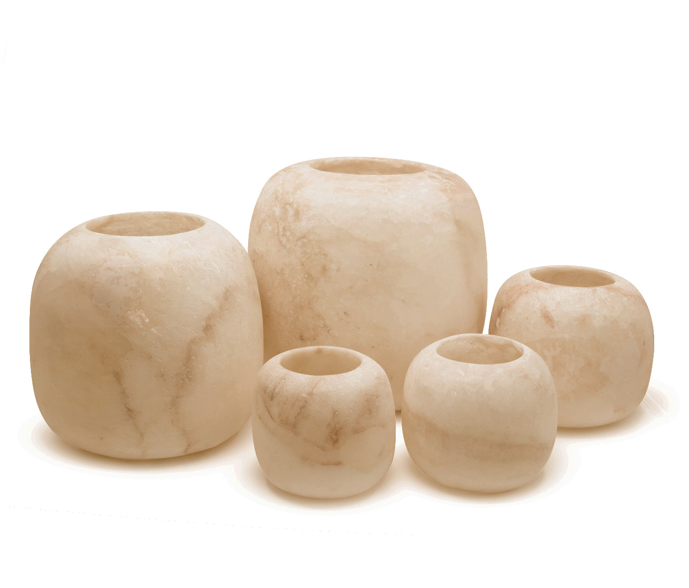 Alabaster Round Candle Holder - Small