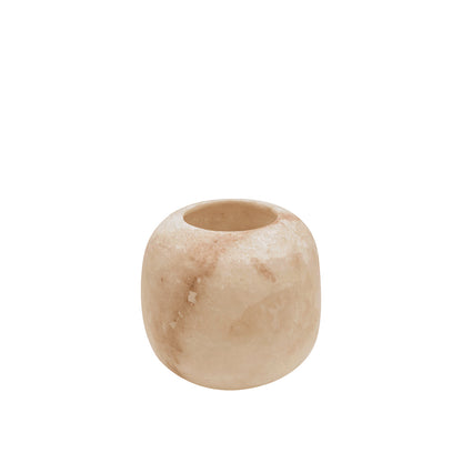 Alabaster Round Candle Holder - Small