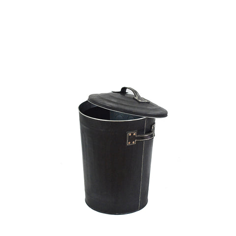 Wastebasket With Lid - Black