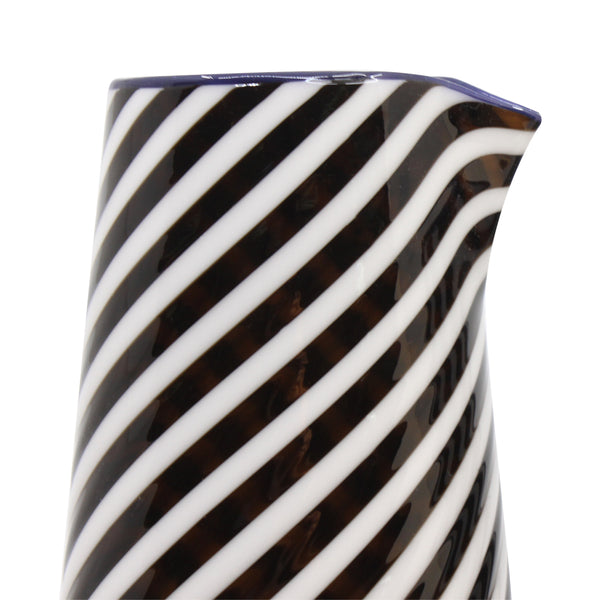 Spiral Carafe - White & Chocolate