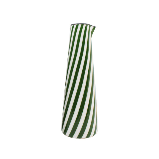 Conical Carafe - White & Green