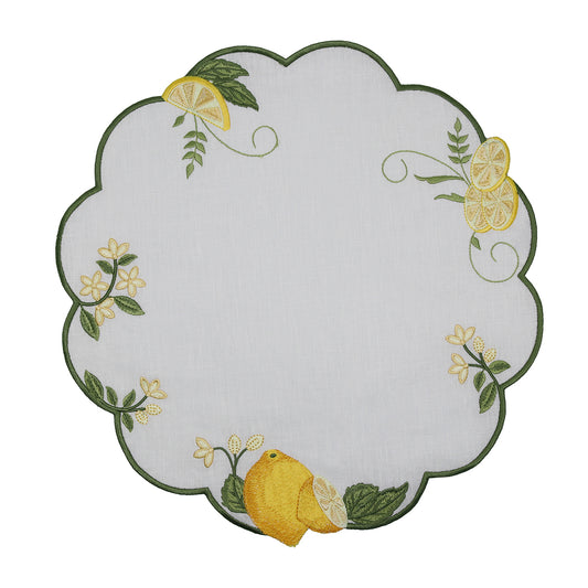 Capri Lemon Linen Placemats