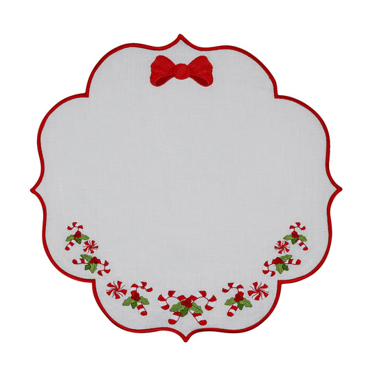 Candy Christmas Linen Placemats