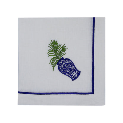 Blue Blanc Linen Dinner Napkins