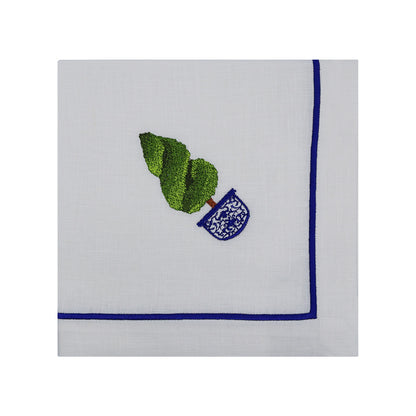 Blue Blanc Linen Dinner Napkins
