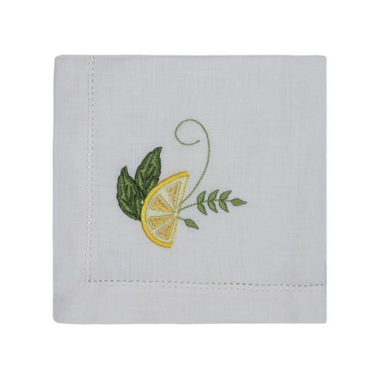 Capri Lemon Linen Napkins