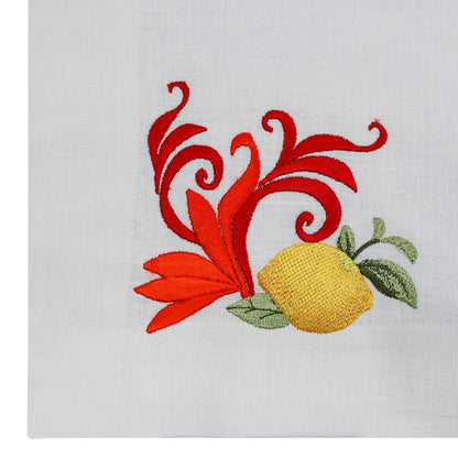 Majolica Linen Placemats - Red