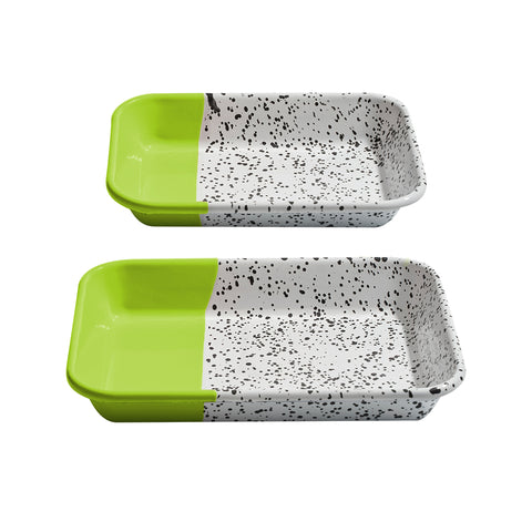 Mind Pop Cobalt Meze Plate Set - Lime