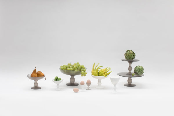 Large Pedestal Bowl - Grey