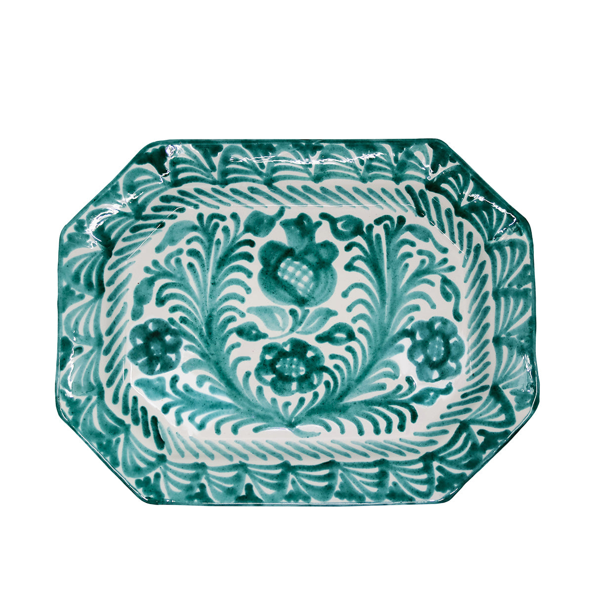 Octagonal Serving Plate - Turquiose