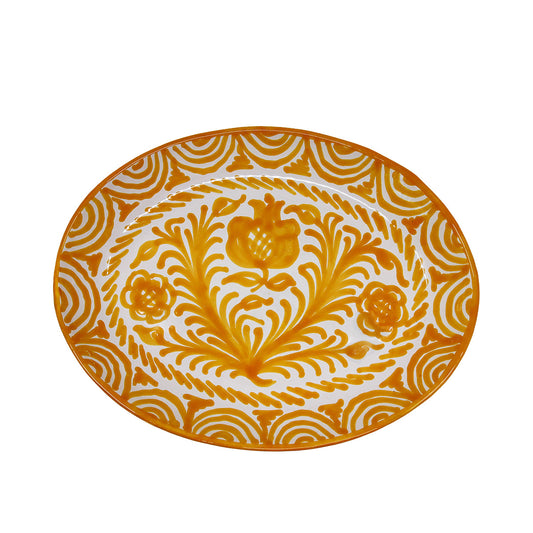 Oval Serving Plate - Yellow