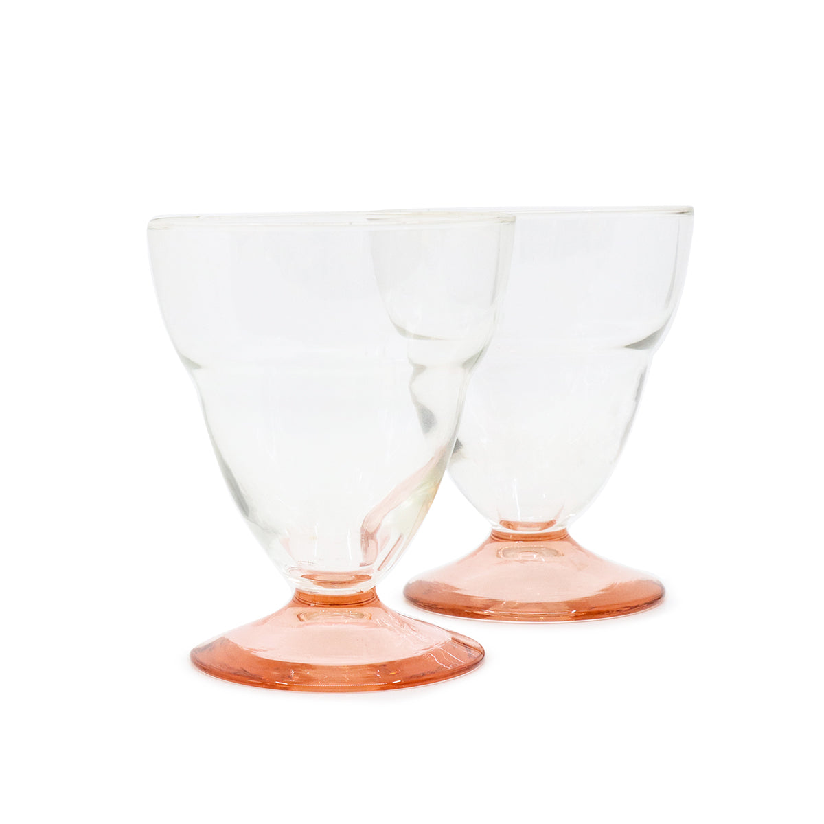 1930 Set of Two Pink Glasses