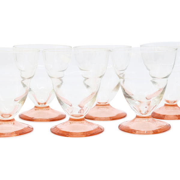 1930 Set of Two Pink Glasses