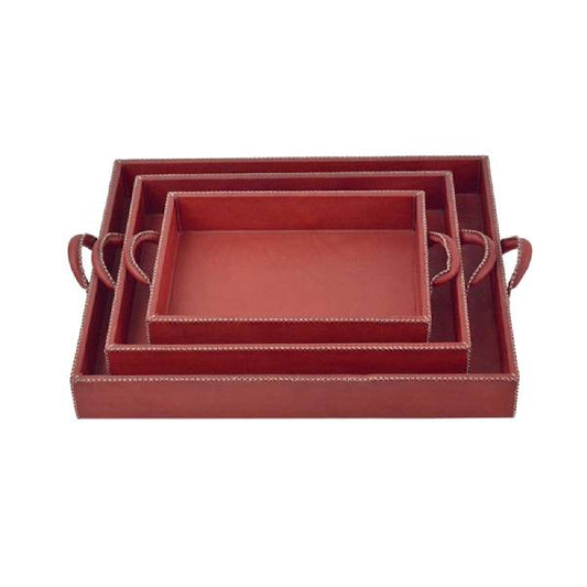 Set of 3 Trays - Red