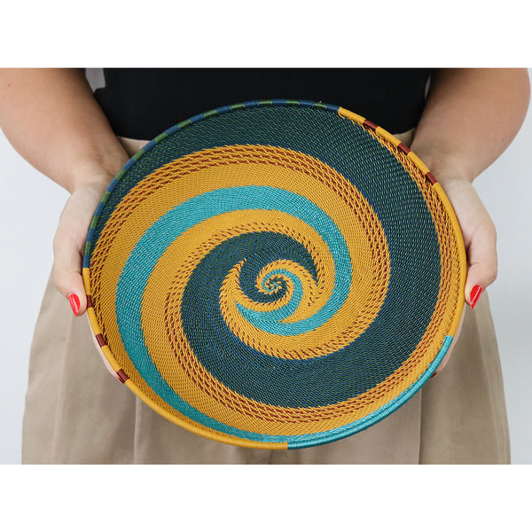 Medium Round Tray - Kingfisher