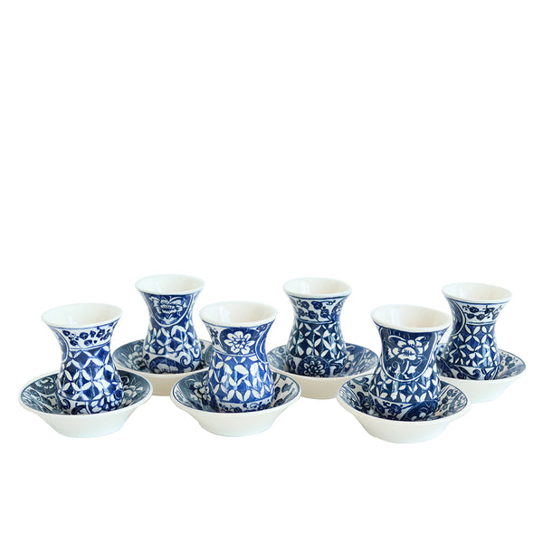 Blue Tea Cup and Saucer Set