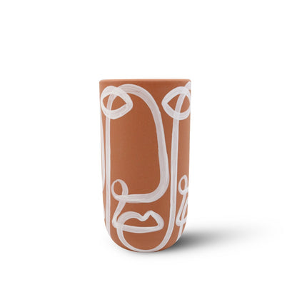 Terracotta Finca Cara Vase - Small