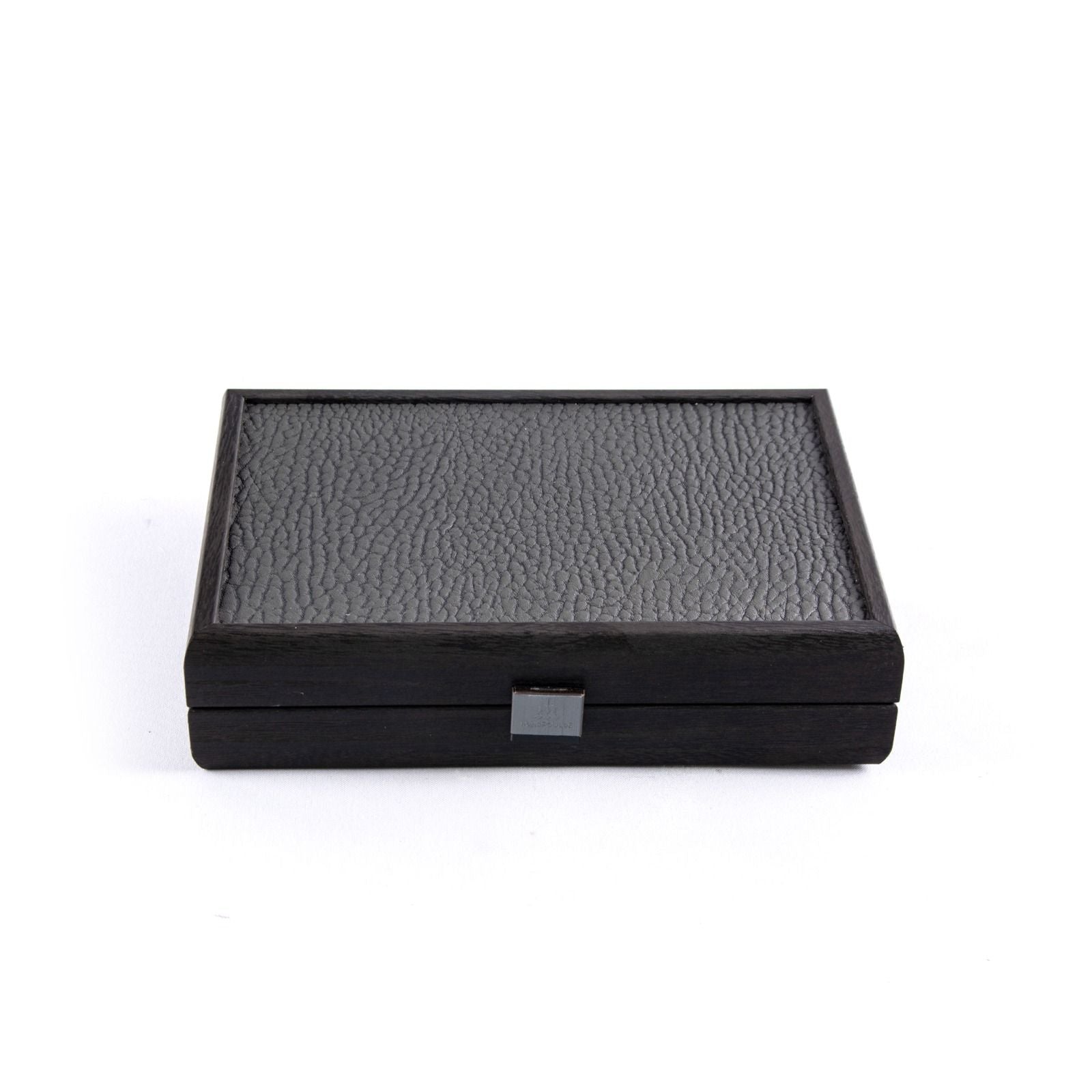 Domino Set in Leatherette Wooden Case - Black