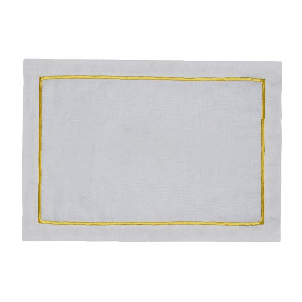 Yellow Line Linen Placemats