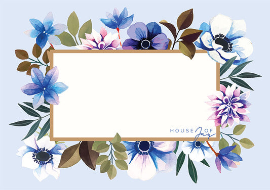 House of Jay | Greeting Card Blue Floral