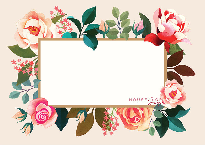 House of Jay | Greeting Card Peach Floral