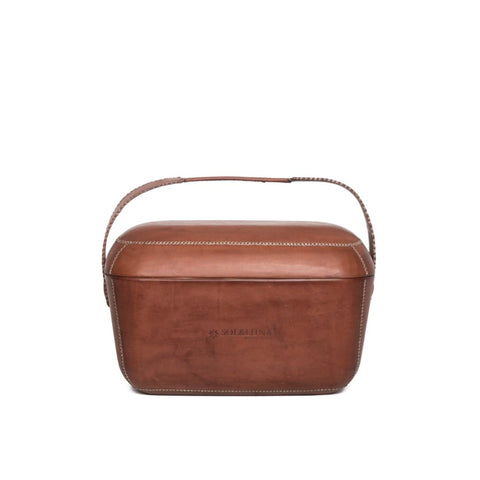 Small Cooler with Handle - Brown